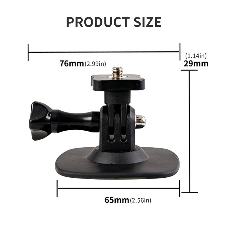 Helmet Mount Base Fix Bracket with Screw Nut Adapter for Action Camera Installation Lightweight Weather Resistance
