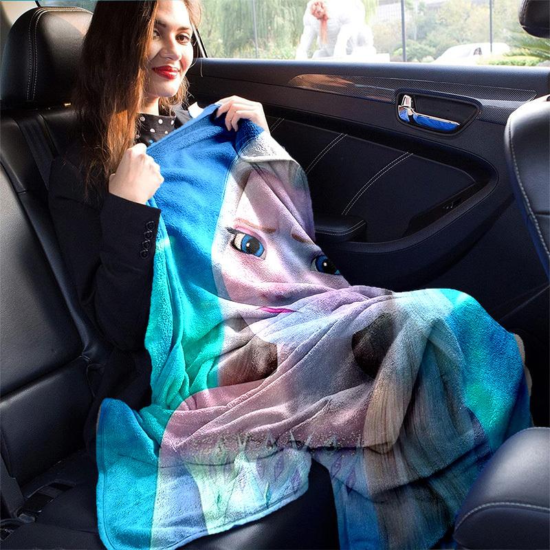 1pc, Elsa Frozen II Queen Elsa Ice Princess Blanket Home Decor, Couch Throw, Outdoor Blanket, Gift, Coverlet Suitable for Bedroom, Living