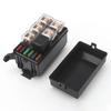 12V Relay Box 6 Way Universal Relay Fuse Box 6 Slots Relay Block ATC/ATO Fuse Block with Relay Waterproof Kit for Car Truck