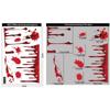 Blood Skull Window Stickers - Horror Bloodstains Wall Stickers, Handprints Footprints Stickers, Halloween Decoration
