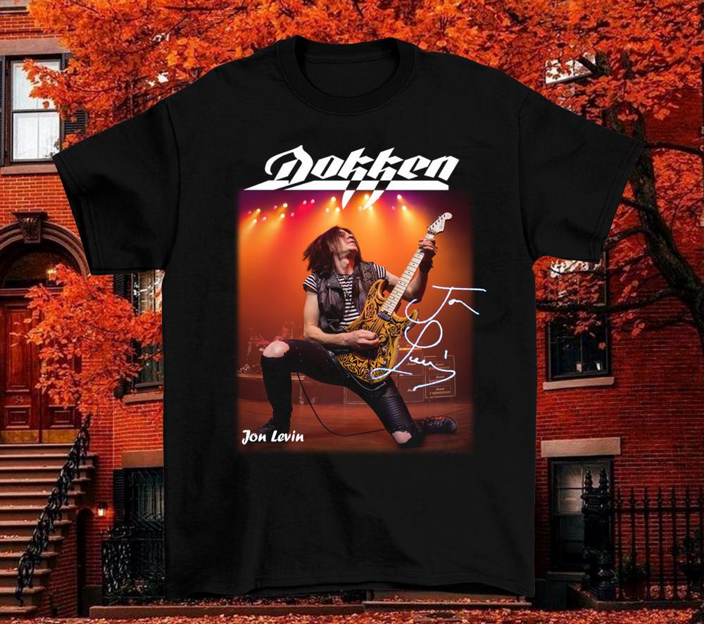 New Jon Levin Dokken Band Short Sleeve Cotton Black All Size Shirt VC1031 Unisex T-Shirt L