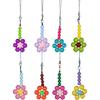 Colorful Bead Flower Pendant Phone Charm Hangings Rope Sweet Phone Chain Strap Bag Decoration Lanyard Keychain Accessory