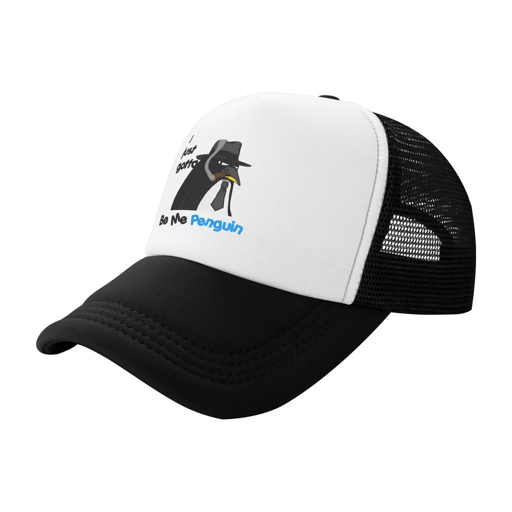 I Just Gotta Be Me Penguin Mesh Golf Hat Caps Outfits for Women Men Adjustable Baseball Cap Mesh-Back Summer Outdoor Caps