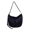 Denim Messenger Bag med Stor Kapacitet Dam Vintage Axelväska Crossbody-väska