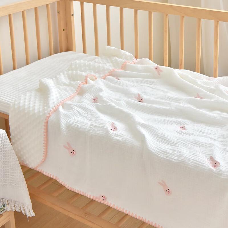 

GPPNKC Baby Embroidered Minky Dot Crepe Blanket