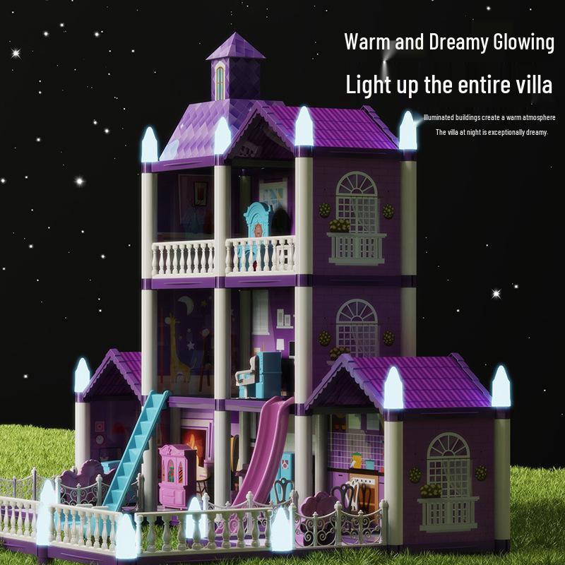 Cross-Border Princess Castle Dollhouse for Girls, Pretend Play Toy, Birthday Gift for Ages 3 and Up