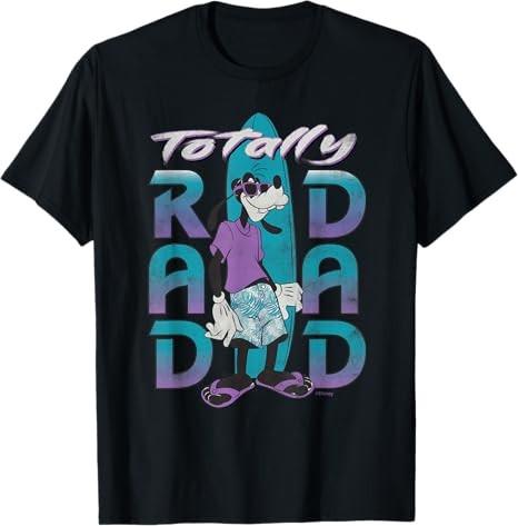 Goofy Totally Rad Dad Surfing Black TShirt S
