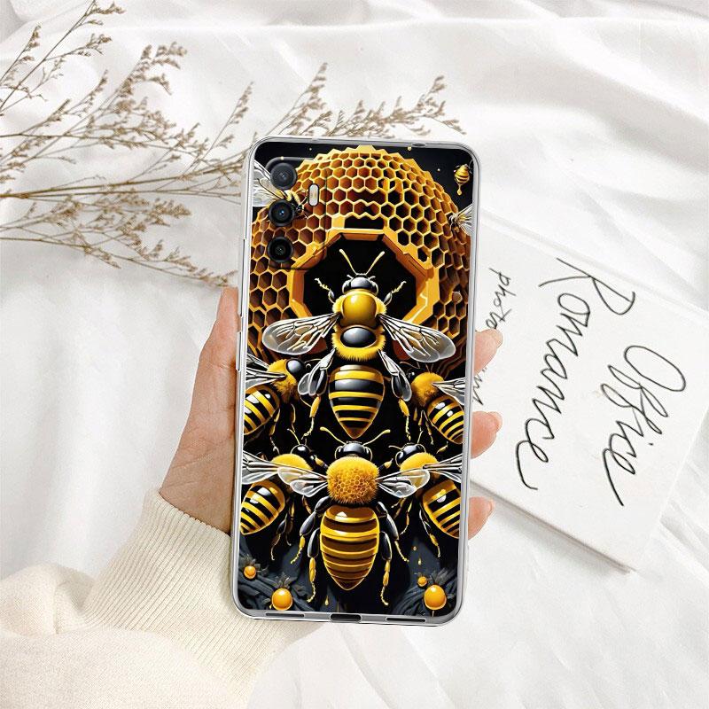 IK7 Art Bees Cartoon Phone Case for Motorola Moto G10 G20 G30 G31 G32 G34 G35 G41 G42 G50 G51 G52 G55 G60 G60S G62 G71 G72 G75