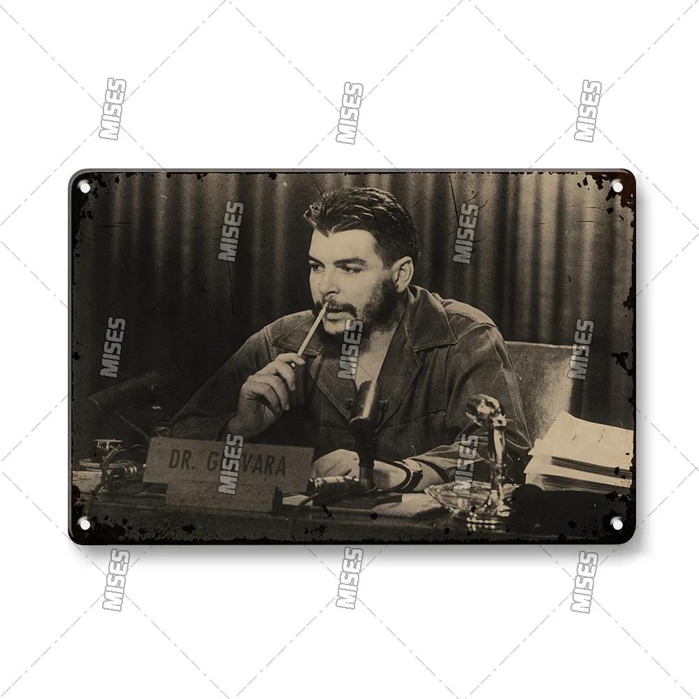 MISES 2008 Klassisk Film Che Guevara Metallaffisch Gammal Metallplåt Retro Metallplatta Väggplatta Hemklubb Industriell Dekor