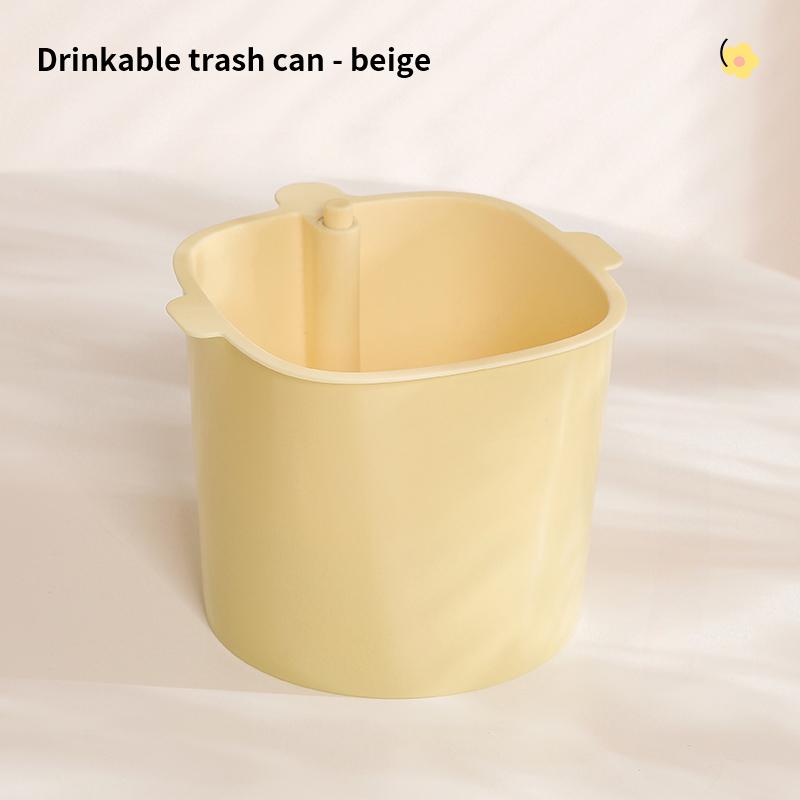 Multifunctional Home Desktop Small Trash Bin Kitchen Double-Layer Drain Basket Detachable Tea Residue Bin Organizer