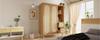 Wardrobe country house style oak 161x120x48 cm wood, 2 doors, 2 drawers, open shelves, with clothes rail, ideal for bedroom and hallway