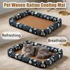Summer Cool Bamboo Woven Mat Cooling Pad For Cats Pet Supplies Cat Bed Dog Bed Universal For Small Dogs Kitten Basket Mat