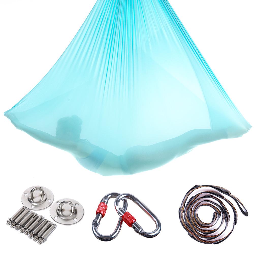 Elastic Gravity Aerial Yoga Hammock with Hanging Rope Sling
