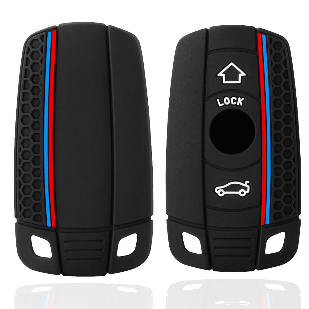 AAAOR1 Silicone Car Key Case Cover For BMW E60 E61 E70 E81 E87 E90 E91 E92 X1 X5 X3 1 3 5 6 Series Z4 Key Protector Shell Accessories