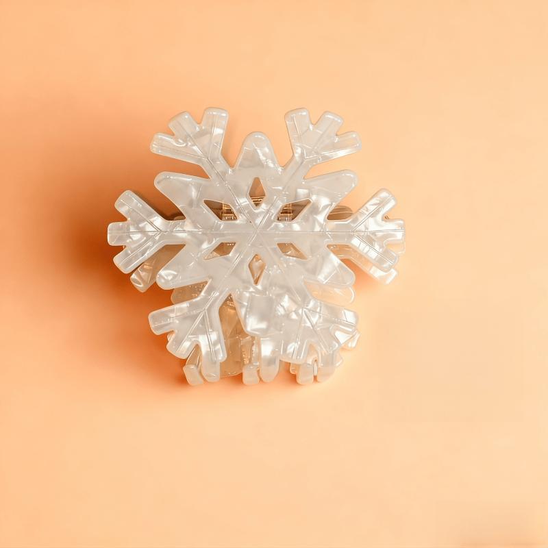 1/3pcs NEW Christmas Snowflake Acrylic Hair Claw Winter Romantic Snowflake Hair Claw Clips For Women Girls Hair Accessories