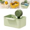 Suction Cup Sink Corner Rack Anti-leak with Drain Hole Sink Filter Hanging Basket Push-type One-touch Opening and Closing