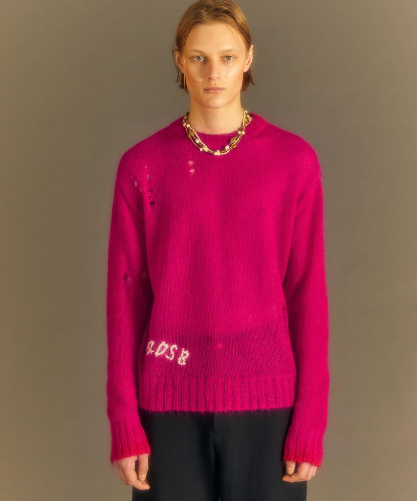 ADSB ANDERSSON BELL (Essential) Adsb Kid Mohair Crewneck Sweater Atb1038M(Cherry Red)
