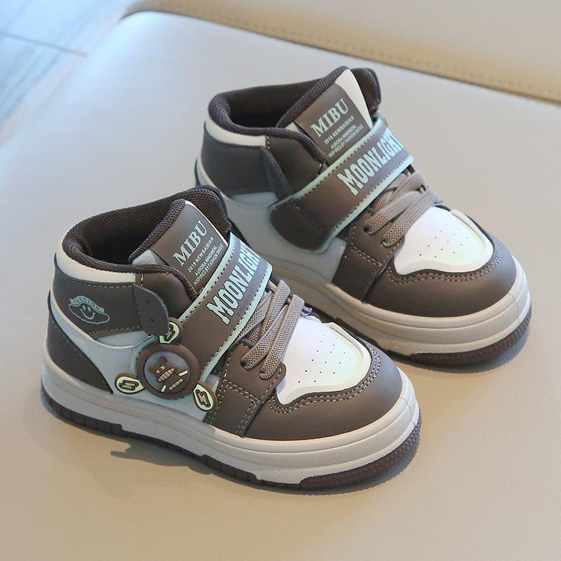 Children's Sports Shoes 2025 Spring and Autumn New Boys' Casual Shoes High-top Girls' Board Shoes Cartoon Soft-soled Baby Shoes List