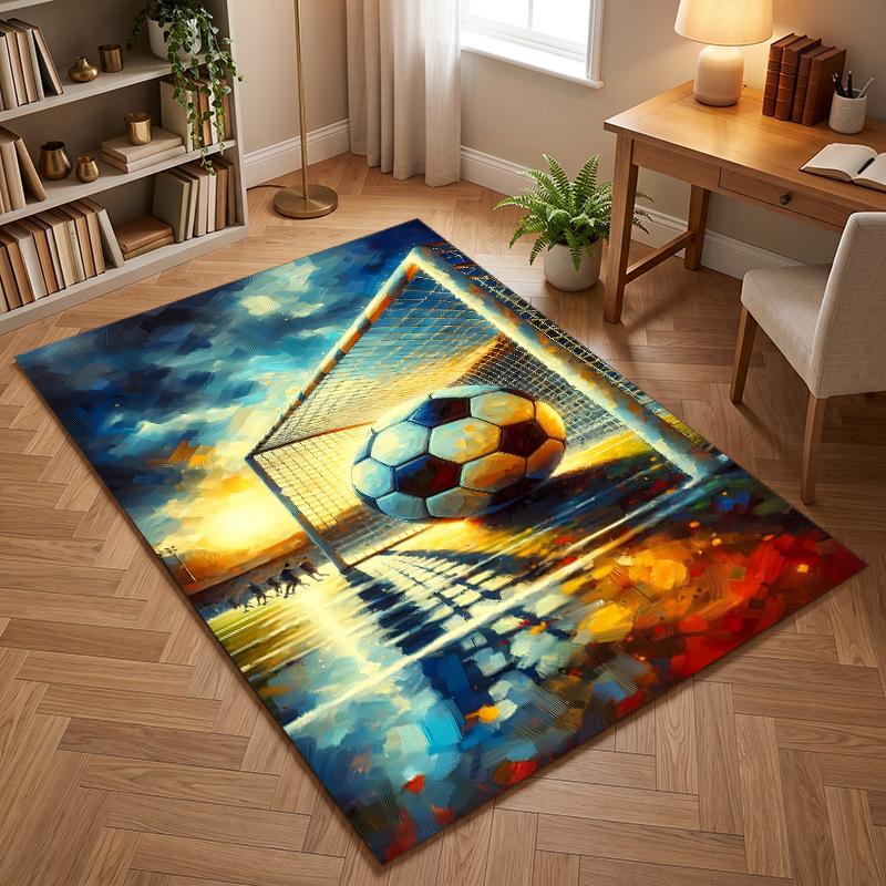 Sports Football (1) Office Carpets Suitable for Living Rooms Bedrooms Offices and Kitchens a Gift for Modern Home Decor