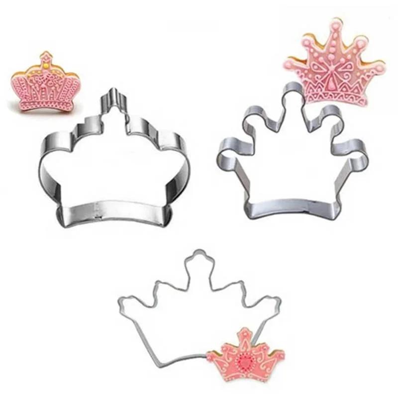 Kitchen Baking Small Tools 3 Pcs/set of Stainless Steel Fondant Biscuit Mold Cutter Pastry Cake Decoration Accessories Supplies