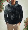 Men's Hooded Fashion Animal Wolf 3D Print Hoodies Top New Autumn Fashion Casual Long Sleeved Pullover Oversized Sweatshirts