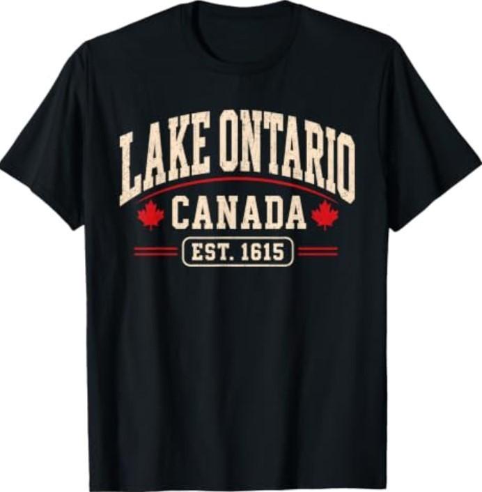 Lake Ontario Canada Vintage EST 1615 Canadian Pride T-Shirt111