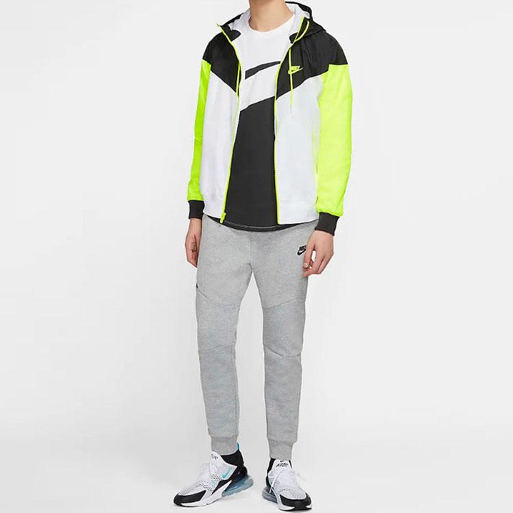 Nike Spring/Summer 2020 Color-Block Casual Windbreaker Men Jackets Fluorescent-Green AR2192-103
