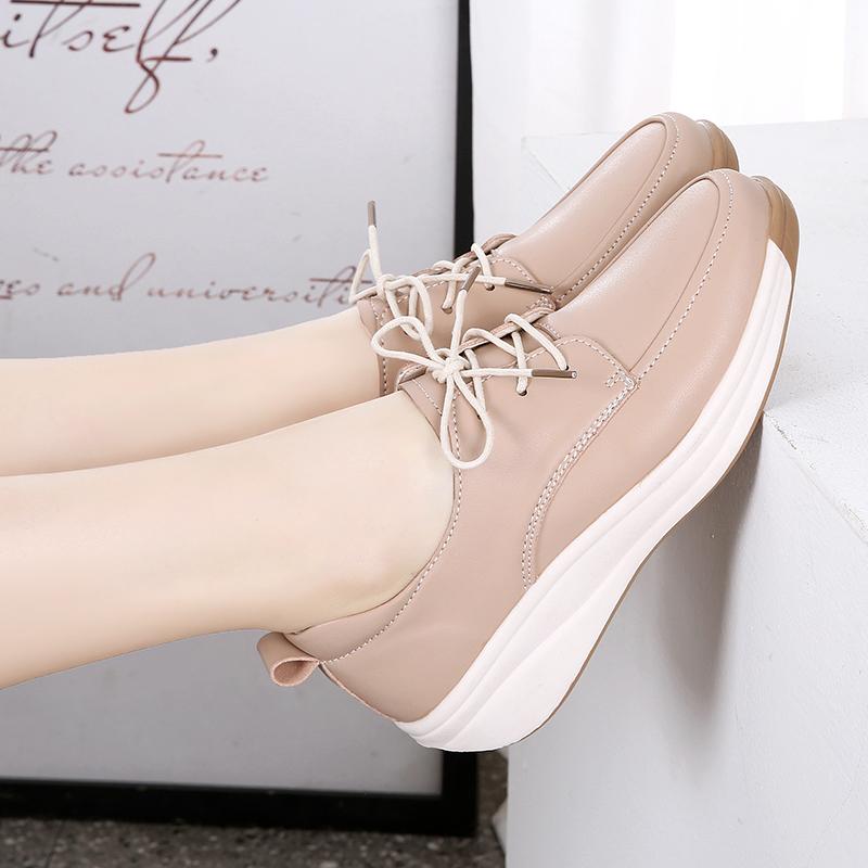 Women's Leather Boots Driving Comfort Women’s Wedge Sneakers Casual Nurse Loafers for Girls Walking Minimalist Summer Maternity Shoes for Women
