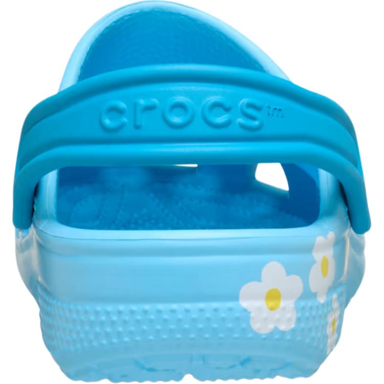 Crocs Classic Daisy Clog Comfortable Versatile Slip-Resistant Durable Low-Top Sandals Kids clogs Blue 211257-4WD
