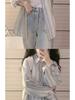 2023 Women's French-Style Striped Shirt Jacket: Long-Sleeved, Lightweight, Early Autumn/Summer Top