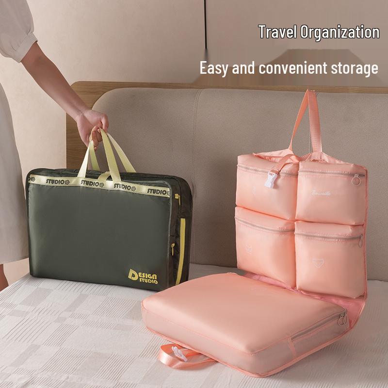7-in-1 Travel Storage Bag Set - Large Capacity, Multi-Compartment Organizer for Clothes & Sundries