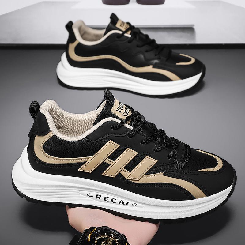 

Мужская обувь 2025 новый зимний тренд кожаная поверхность водонепроницаемая толстая подошва износостойкая спортивная и повседневная обувь мужские популярные кроссовки для папы 44 белый