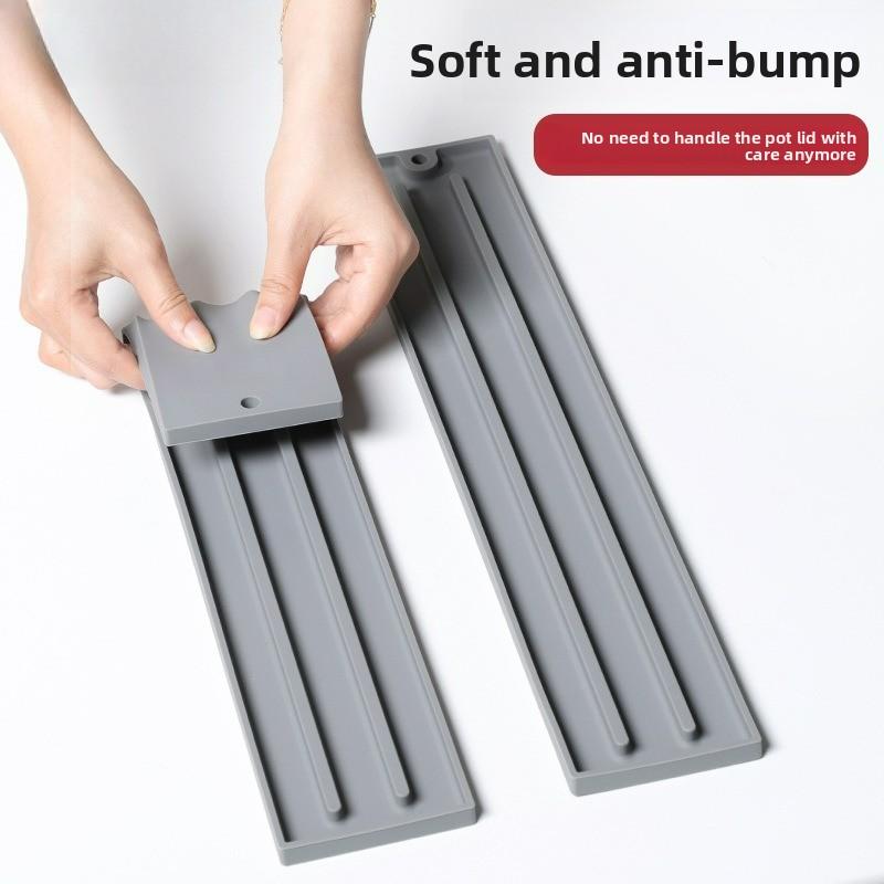 Silicone narrow lid storage pad, countertop non-slip pad, cutting board storage drain pad, kitchen stove insulation pad