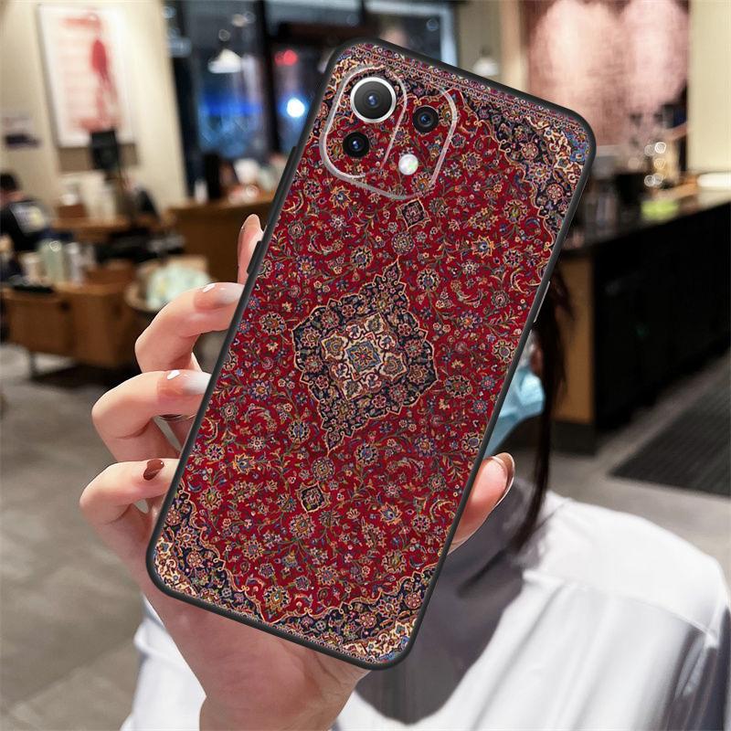 Persian carpet Floral pattern Case For POCO F3 F4 X4 GT F5 M5 X3 X5 Pro Cover For Xiaomi 11 12 Lite 13 11T 12T Pro Case
