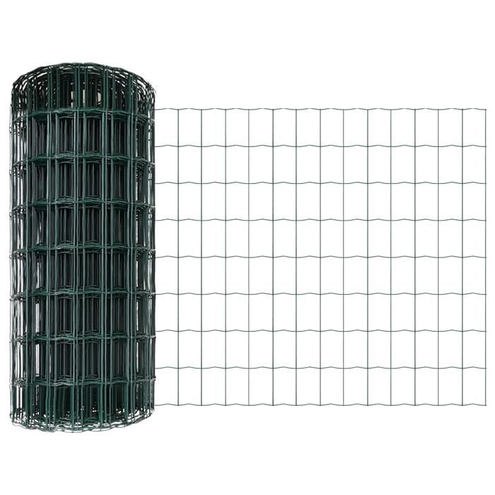 VidaXL Clôture Euro avec 5 poteaux en U Vert 0.6x10 m Acier 3335989