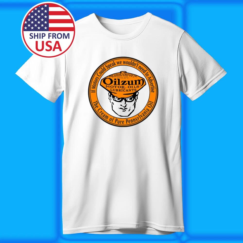 Oilzum Motor Oil Car Motorcycle Men s White Size S-5XL M