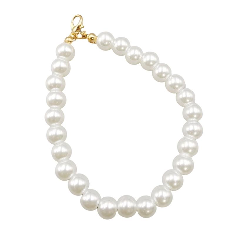 

10Pcs Faux Pearls Hand Strap Pendant Imitation Pearl Beaded Cellphone Chain Stylish Keyring Jewelry Women Bag Accessory