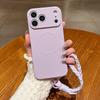 Wrist Strap Soft Liquid Silicone for Magsafe Phone Case for IPhone 17 16 15 Plus 14 Pro Max 17 Air 11 12 13 Magnetic Matte Cover