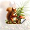 Static Window Sticker Waterproof Scratch-Resistant Glass Cling Sticker Removable Squirrel Printed Stickers for Bathroom