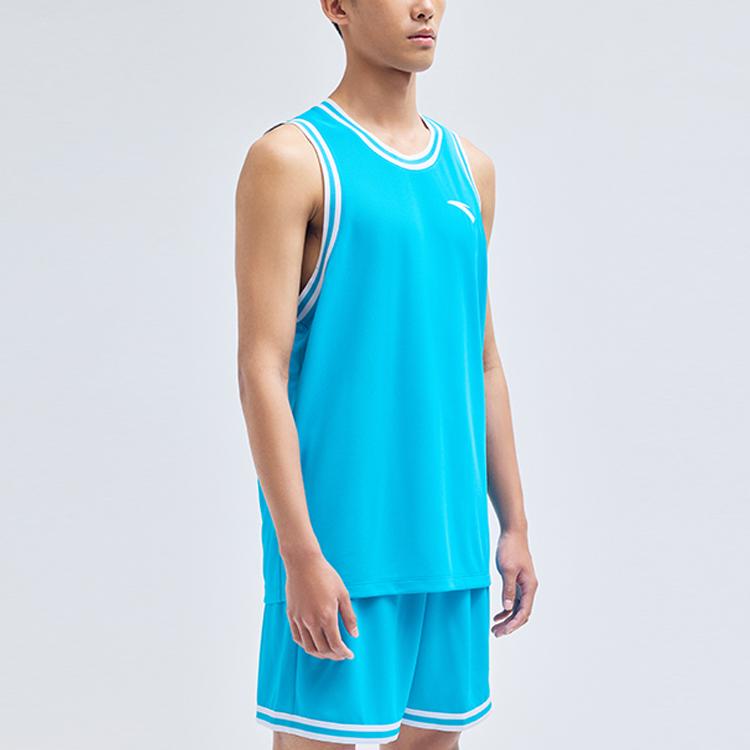 Anta Logo Vest Striped Shorts Basketball Set Men Sets 152321223-6