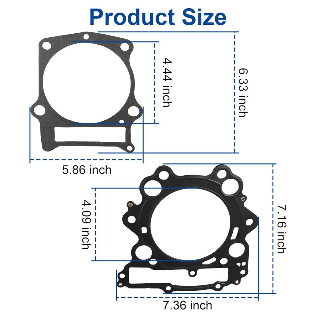 JDMSPEED New Top End Head Gasket Kit Replacement for Rhino 660 2004-2007 Grizzly 660 2002-2008