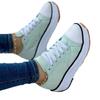 Large size casual single shoes women's spring and autumn new solid color lace-up canvas shoes casual shoes
