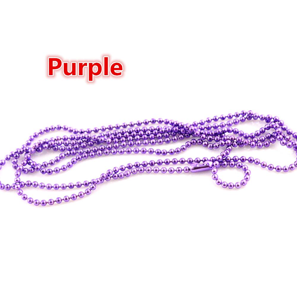 5pcs 1.5 2.0 2.4mm Length 70cm (27.5 inch) 10 Colors Plated Ball Beads Chain Necklace Bead Connector For Charms Base and Tray