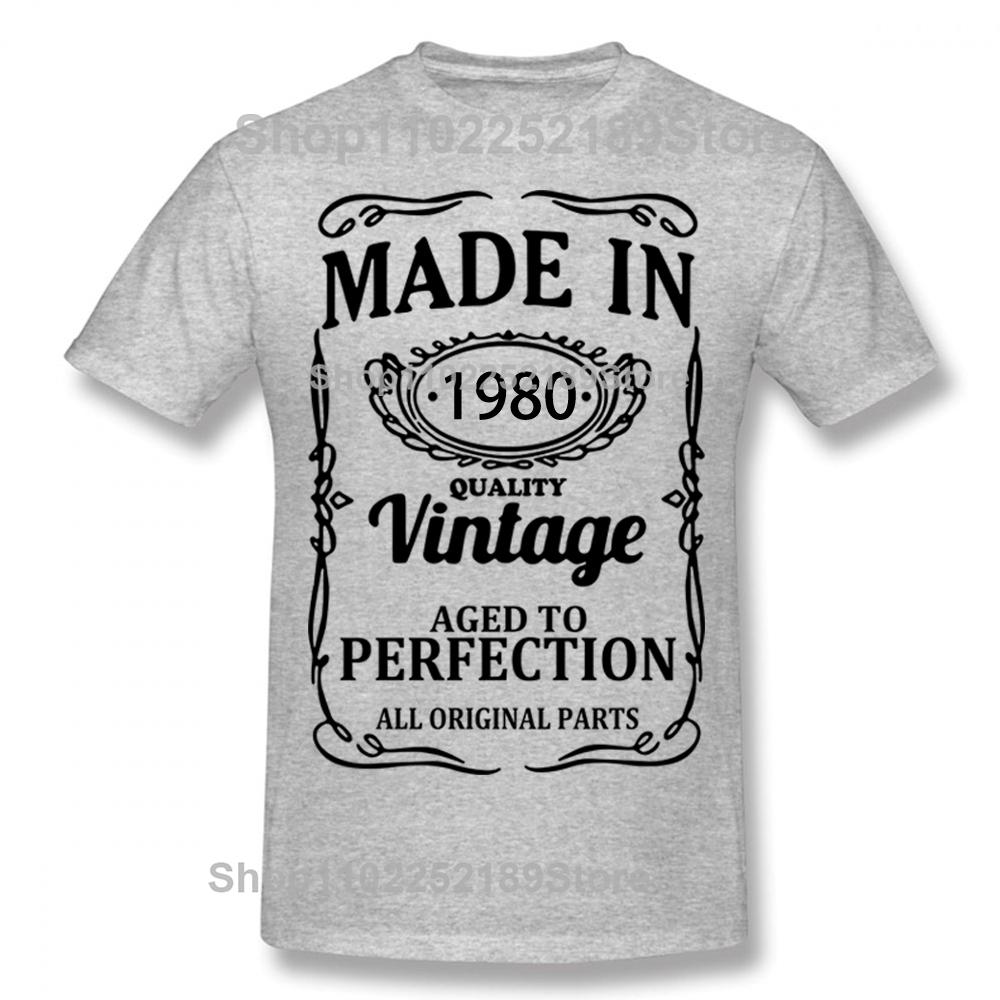 Novelty Awesome Made In 1980 Vintage T Shirts Graphic Streetwear Short Sleeve Birthday Gifts Father Dad T-shirt Mens Clothing