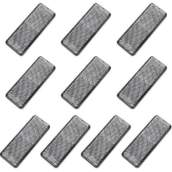 10 Pack Safety Reflectors Red Self Adhesive Rectangle Reflector For Mailboxes Trailer Caravan Truck Lorry Or Agricultural Machines