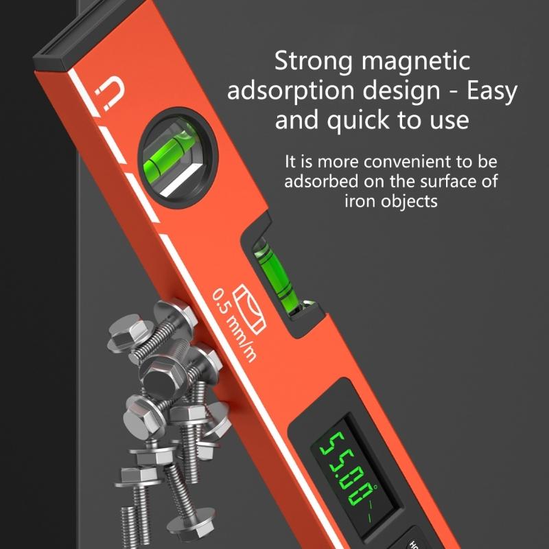 Precisions Digital Level Ruler,Magnetic Level Ruler,Aluminum Spirit Bubble Level Gauges Level Protractor