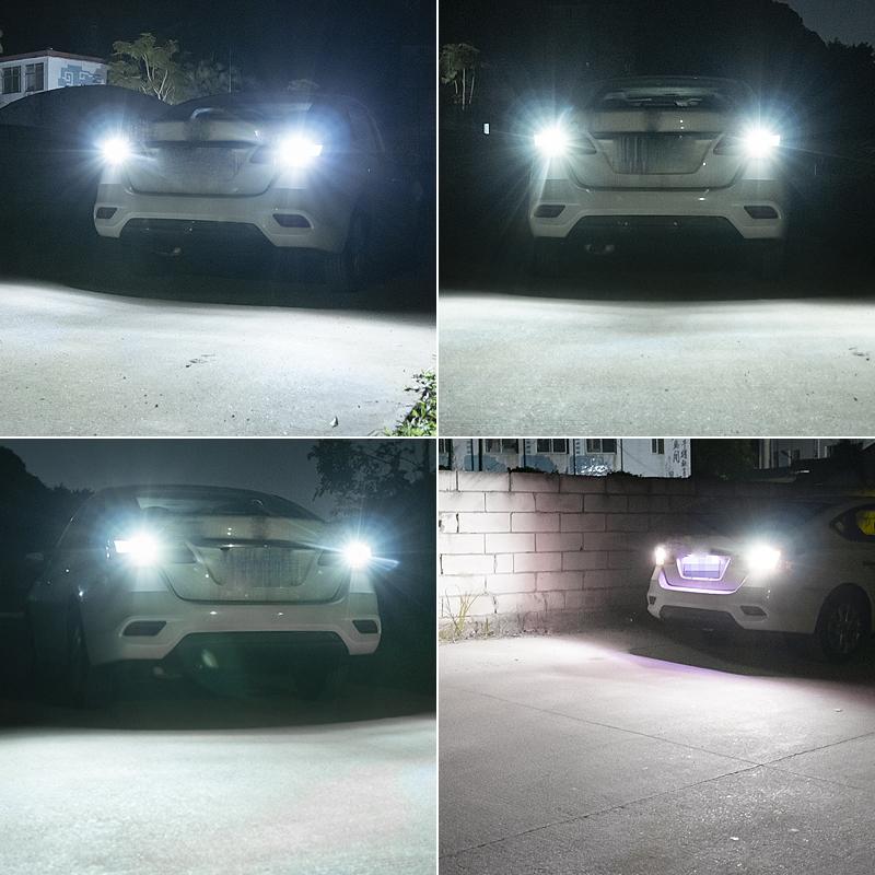 2 Stück 1156 BA15S 7440 W21W LED Rückfahrlichtlampe 12V Canbus 120 SMD 6500K Weiß T15 T20 Auto Heck Park Brems Blinkerleuchten