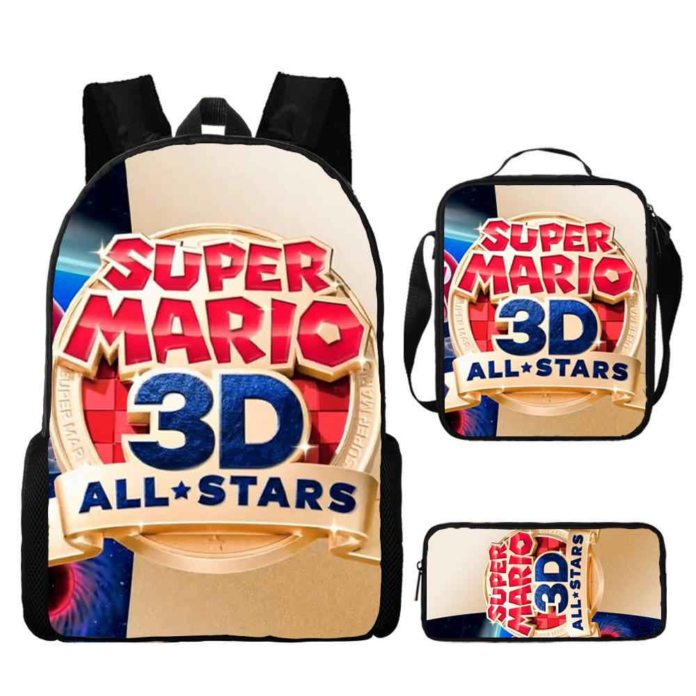 Mario, Primary And Secondary School Schoolbag, Children'S Backpack, Cartoon Satchel.