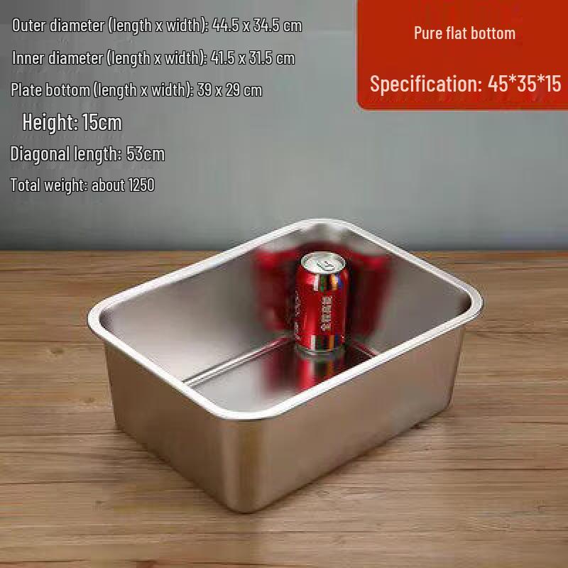 304 Stainless Steel Rectangular Deep Food Pan