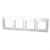 4-gang Universal Frame IP20 / IP44, Matt Silver Simon54